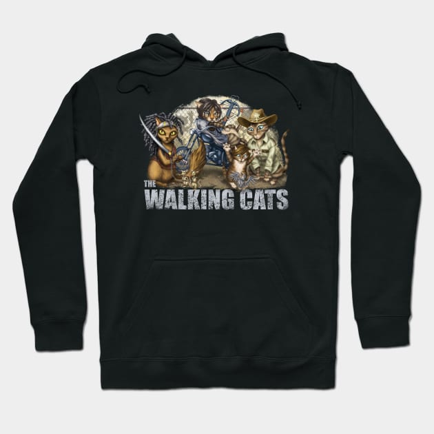 The Walking Cats Hoodie by GeekyPet